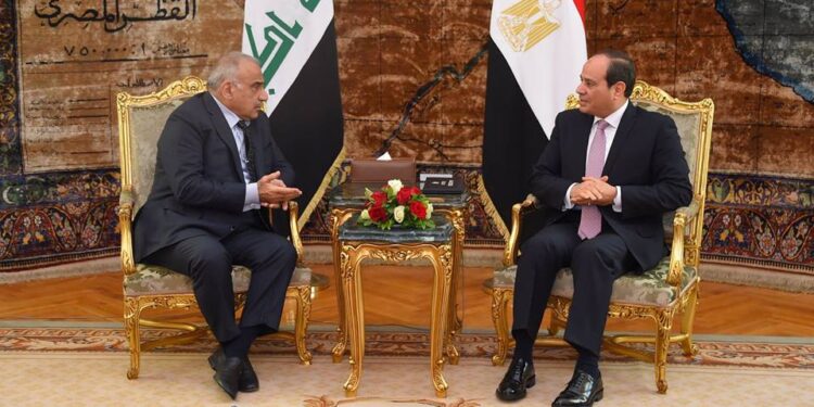 السيسي خلال لقاء الوزير العراقي