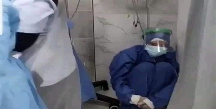 الممرضة المصدومة داخل عناية مستشفى الحسينية المركزي بالشرقية