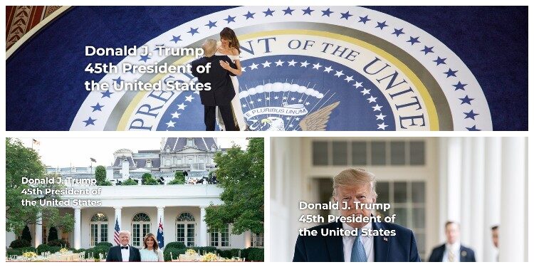 غلاف موقع دونالد ترامب الإلكتروني الجديد