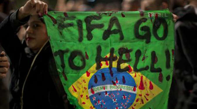 مظاهرات برازيلية ضد الفيفا