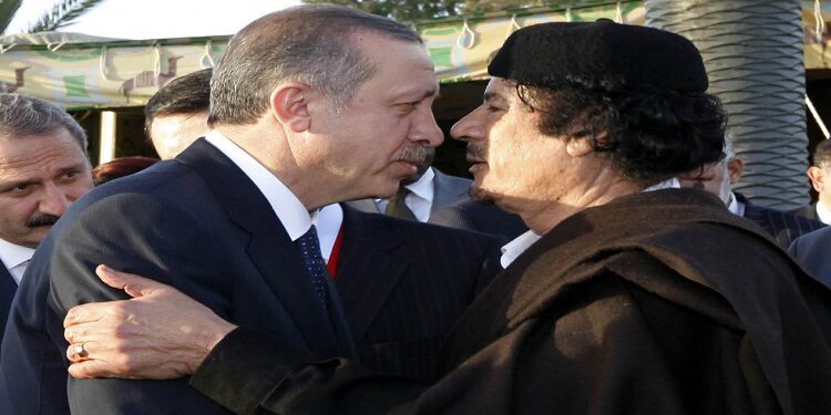 أردوغان والقذافي