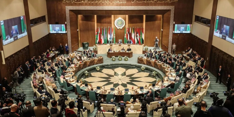 وزراء الخارجية العرب يشاركون في الدورة السنوية رقم 153 في مقر جامعة الدول العربية بالقاهرة، 4 مارس 2020 (وكالات)