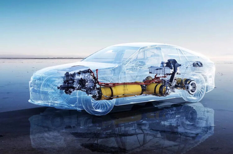 نموذج لسيارة تعمل بالهيدروجين من إنتاج إحدى الشركات اليابانية (الصورة: وكالات)