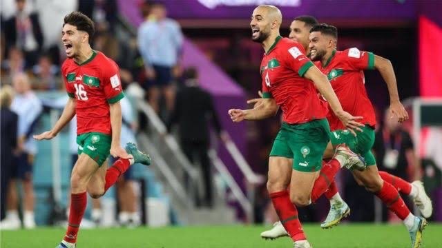 فرحة الفوز للمنتخب المغربي