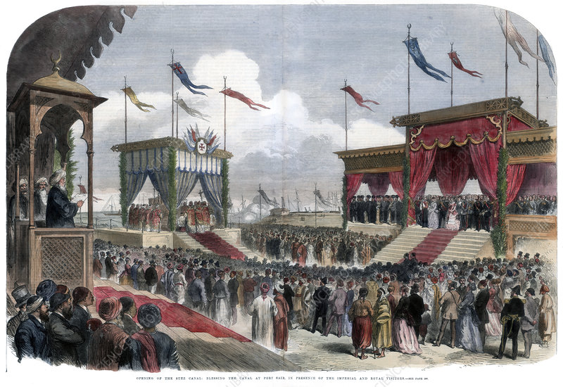 افتتاح قناة السويس، بورسعيد، مصر، 17 نوفمبر/ تشرين الثاني 1869 (مكتبة صور العلوم SCIENCE PHOTO LIBRARY)