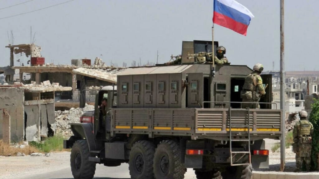 قوات روسية في منطقة درعا البلدبمحافظة درعا جنوبي سوريا، في 1 سبتمبر/أيلول 2021.(وكالات)
