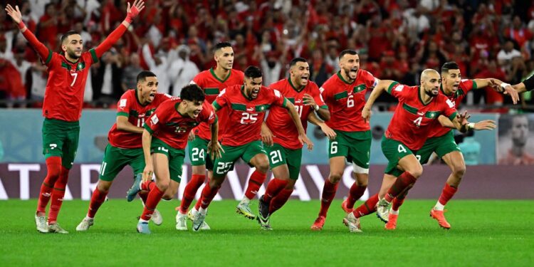 المنتخب المغربي بعد الفوز على إسبانيا