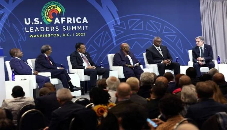 جانب من مناقشات القمة الأمريكية الإفريقية