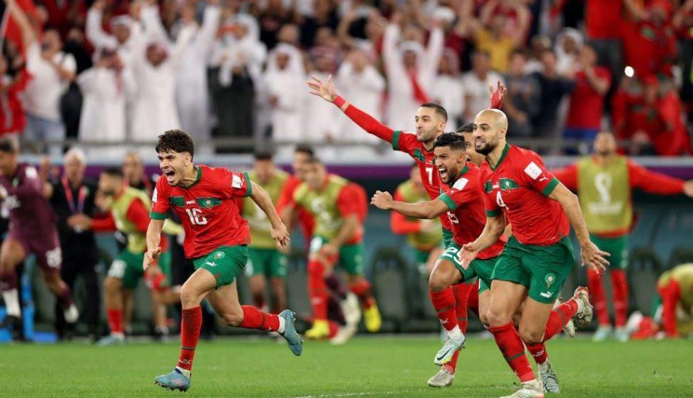 منتخب المغرب بعد الفوز على إسبانيا
