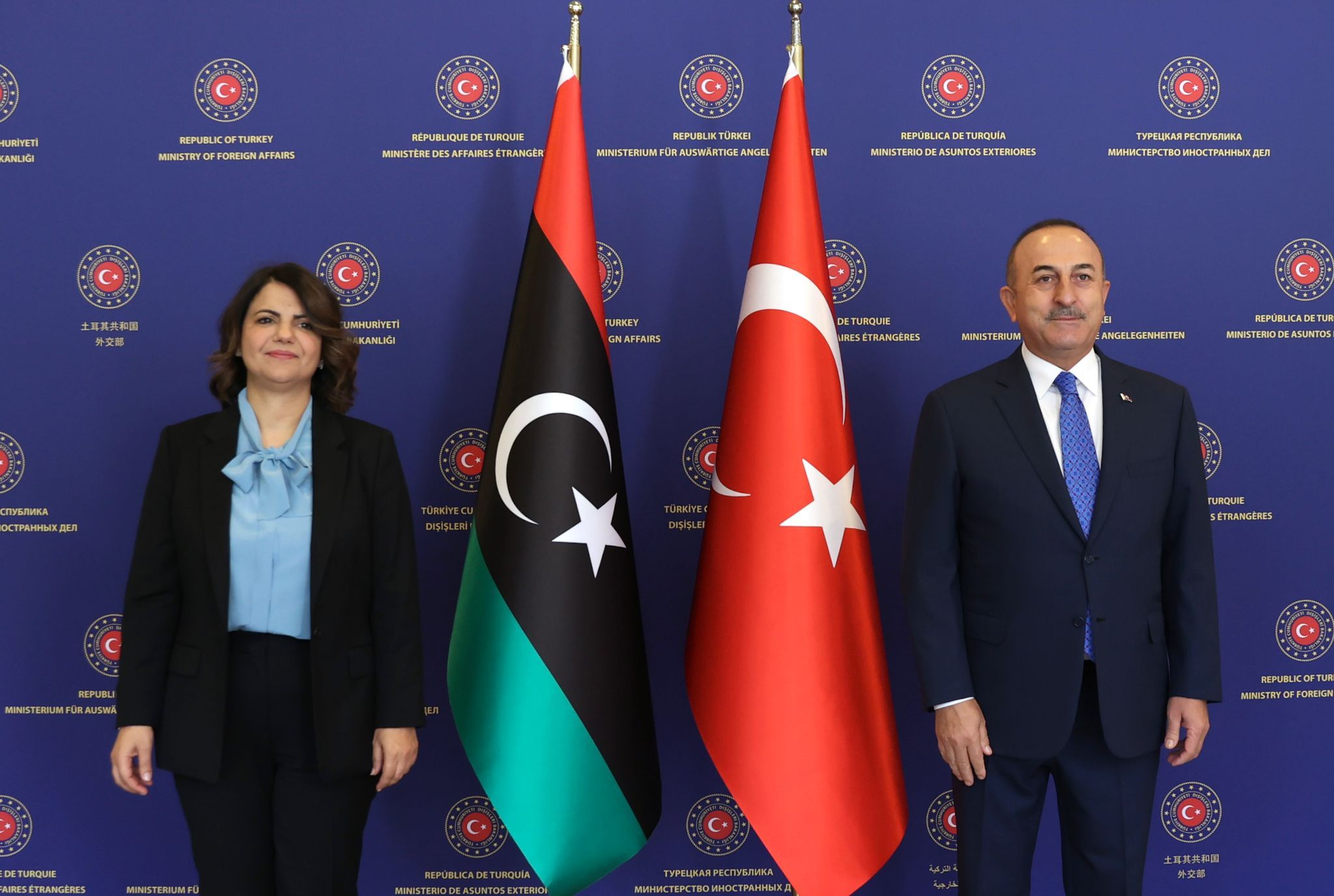 وزيرا خارجية تركيا وليبيا