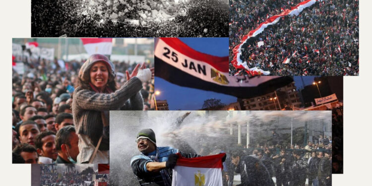 صور من أحداث ثورة 25 يناير 2011 (وكالات)