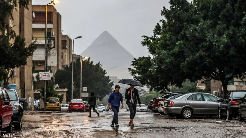 أمطار في القاهرة والجيزة