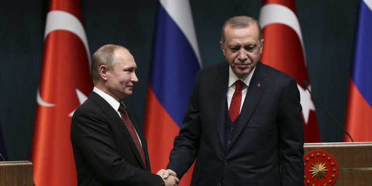 الرئيس التركي رجب أردوغان ونظيره الروسي فلاديمير بوتين