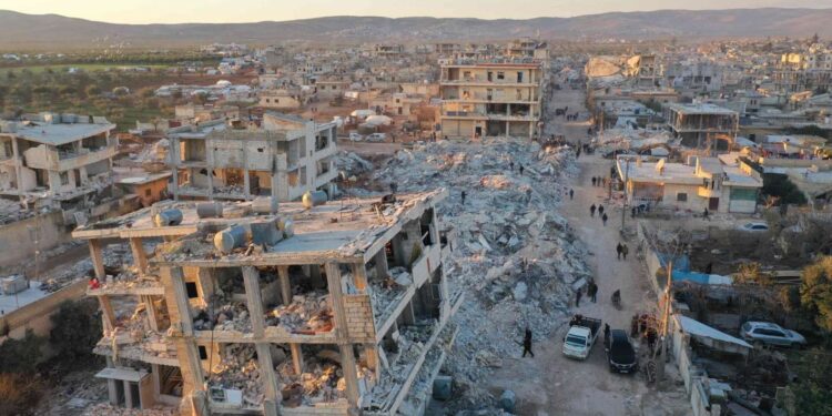 آثار الزلزال في سوريا (وكالات)