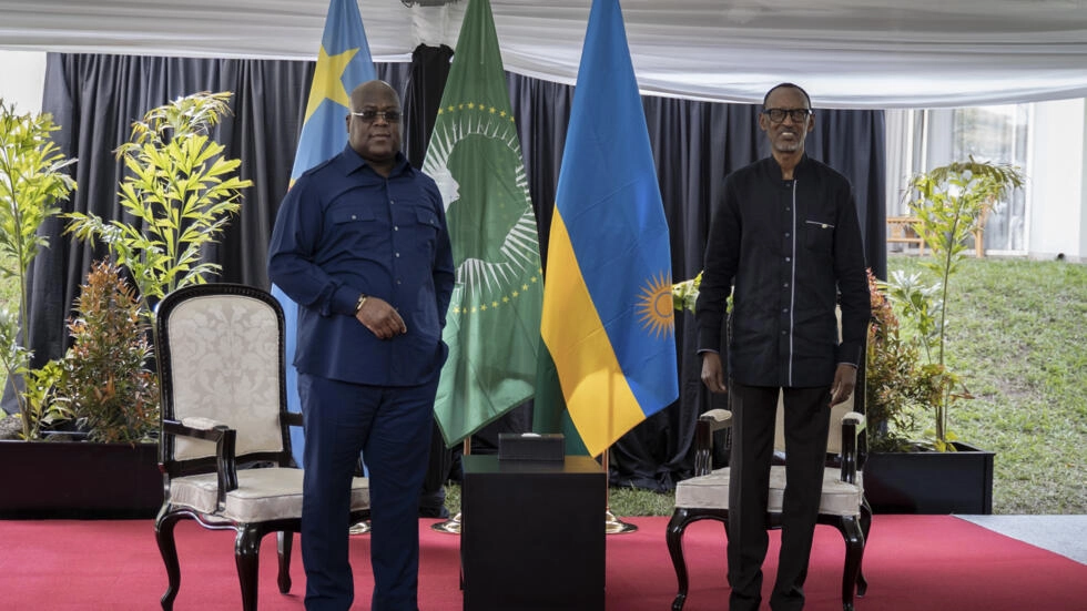 الرئيسان الكونغولي فيليكس تشيسكيدي ونظيره الرواندي بول كاجامي