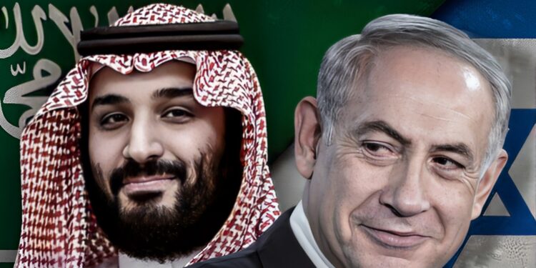 رئيس الوزراء الإسرائيلي بنيامين نتنياهو وولي العهد السعودي الأمير محمد بن سلمان (وكالات)