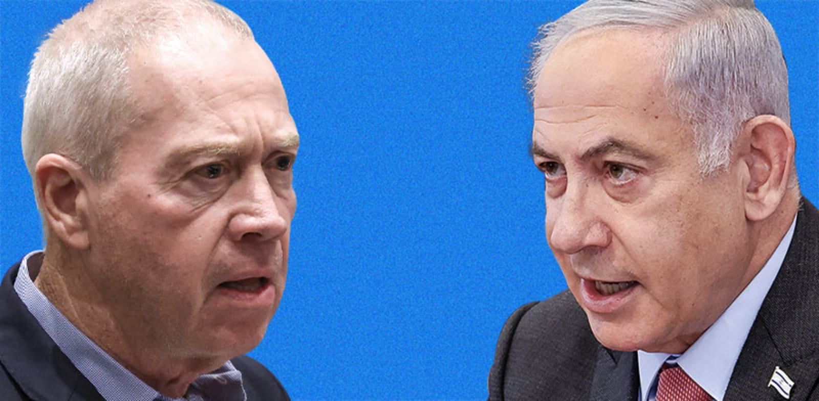 رئيس الوزراء الإسرائيلي بنيامين نتنياهو، ووزير دفاعه المعزول يوآف جالانت (وكالات)