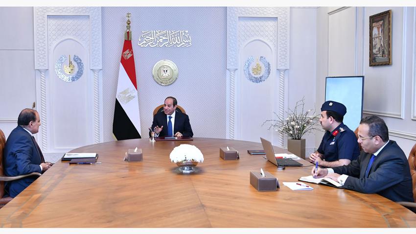 الرئيس السيسي خلال اجتماع أمس السبت (موقع الرئاسة)
