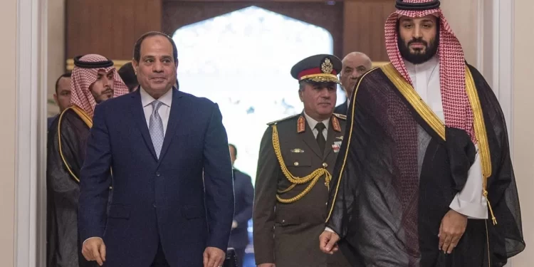 الرئيس عبد الفتاح السيسي وولي العهد السعودي الأمير محمد بن سلمان