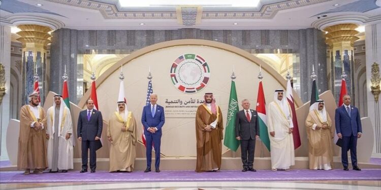 «قمة جدة للأمن والتنمية» لدول مجلس التعاون لدول الخليج العربية ومصر والأردن والعراق والولايات المتحدة 16 يوليو/ تموز 2022
