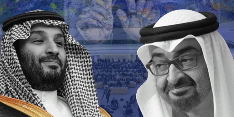 رئيس الإمارات محمد بن زايد وولي العهد السعودي محمد بن سلمان