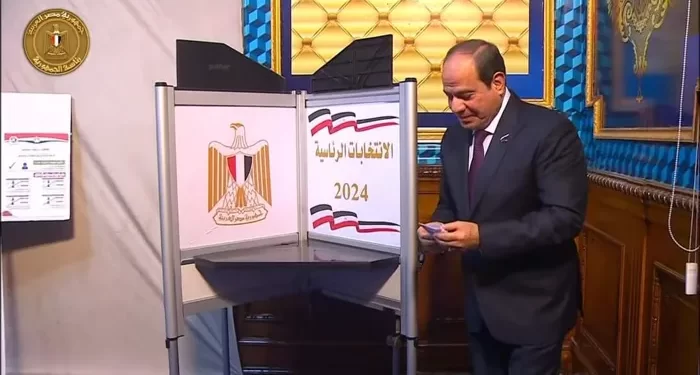 السيسي يدلى بصوته فى انتخابات الرئاسة 2024