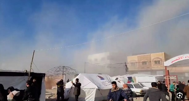 قصف مستشفى شهداء الأقصي 