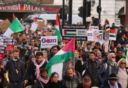مظاهرات في أوروبا لدعم فلسطين