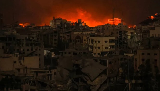 قصف جوي ليلي على غزة 