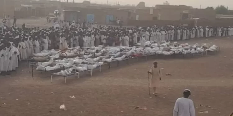 صورة متداولة لجثامين شهداء "ود النور" في السودان