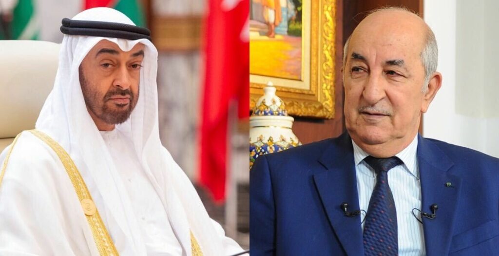 الرئيس الجزائري عبد المجيد تبون والرئيس الإماراتي محمد بن زايد
