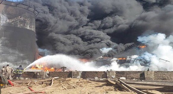 صورة لحريق المستشفيات
