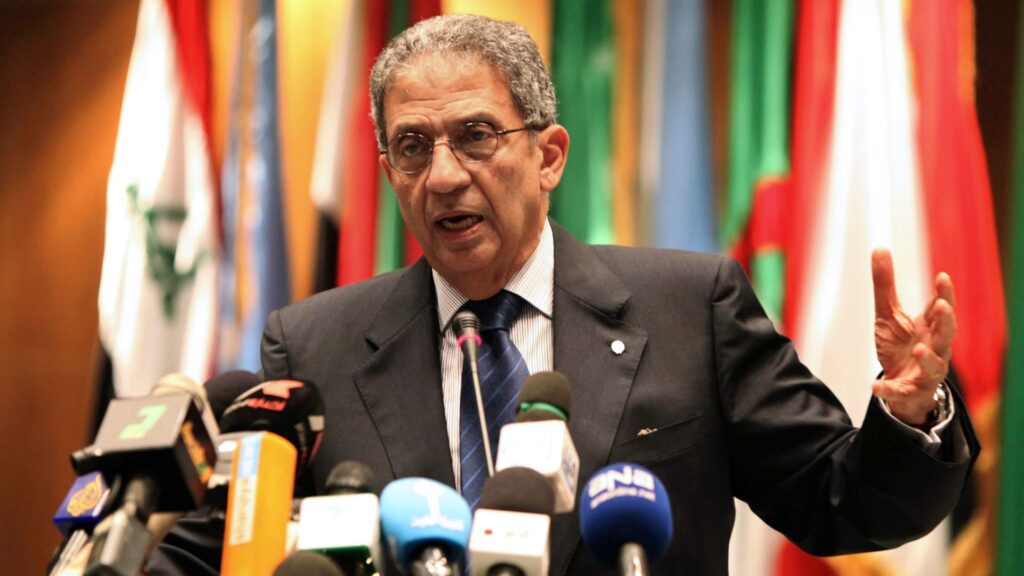 عمرو موسي وزير الخارجية والمرشح الرئاسي الأسبق