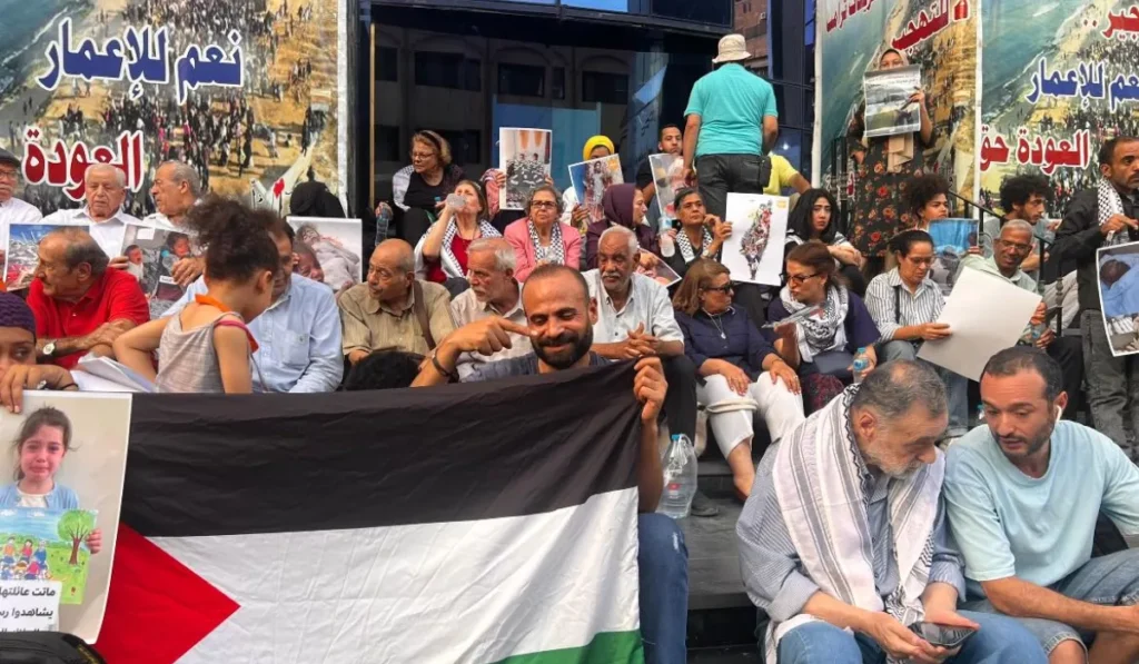 وقفة تضامنية مع فلسطين على سلالم نقابة الصحفيين، 12 يونيو 2025