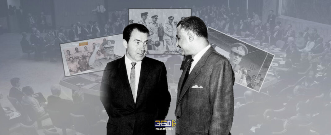 عبد الناصر والرئيس الأمريكي السابق ريتشارد نيكسون