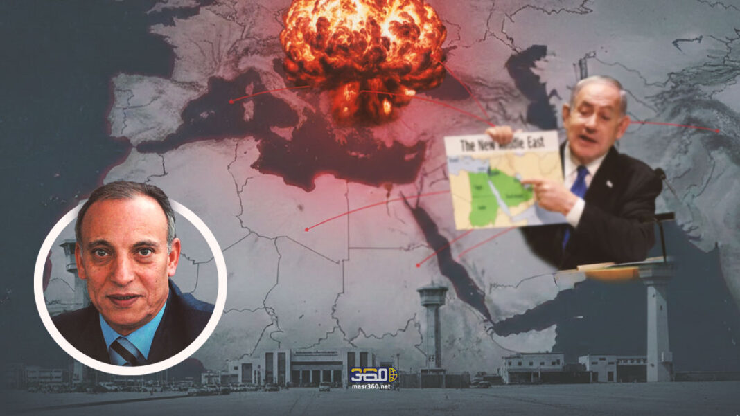 نتنياهو يعرض تصوراته للأوضاع الإقليمية.. وفي الصورة الكاتب عبد العظيم حماد