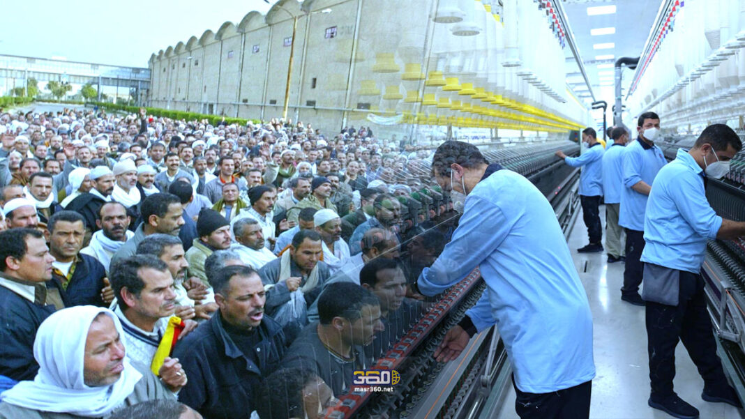 اضراب احتجاجي لعمال "جيد للغزل والنسيج"