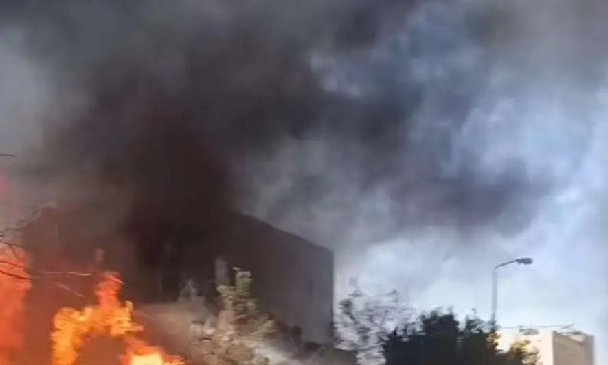 حريق مصنع كيماويات