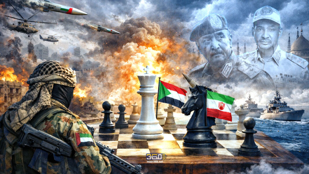 السودان وحرب إيران (الصورة مولدة بالذكاء الاصطناعي) السودان وحرب إيران (الصورة مولدة بالذكاء الاصطناعي)